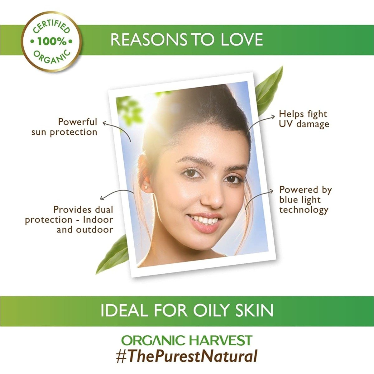 Organic Harvest SPF 60 Sunscreen Cream for Oily Skin, 100 gm, Pack of 1 Organic Harvest SPF 60 Sunscreen Cream for Oily Skin, 100 gm, Pack of 1