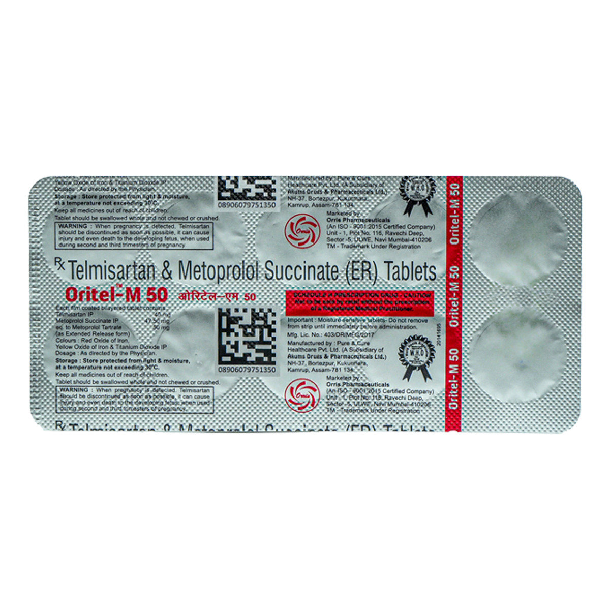 Oritel-M 50 Tablet 10's, Pack of 10 Oritel-M 50 Tablet 10's, Pack of 10