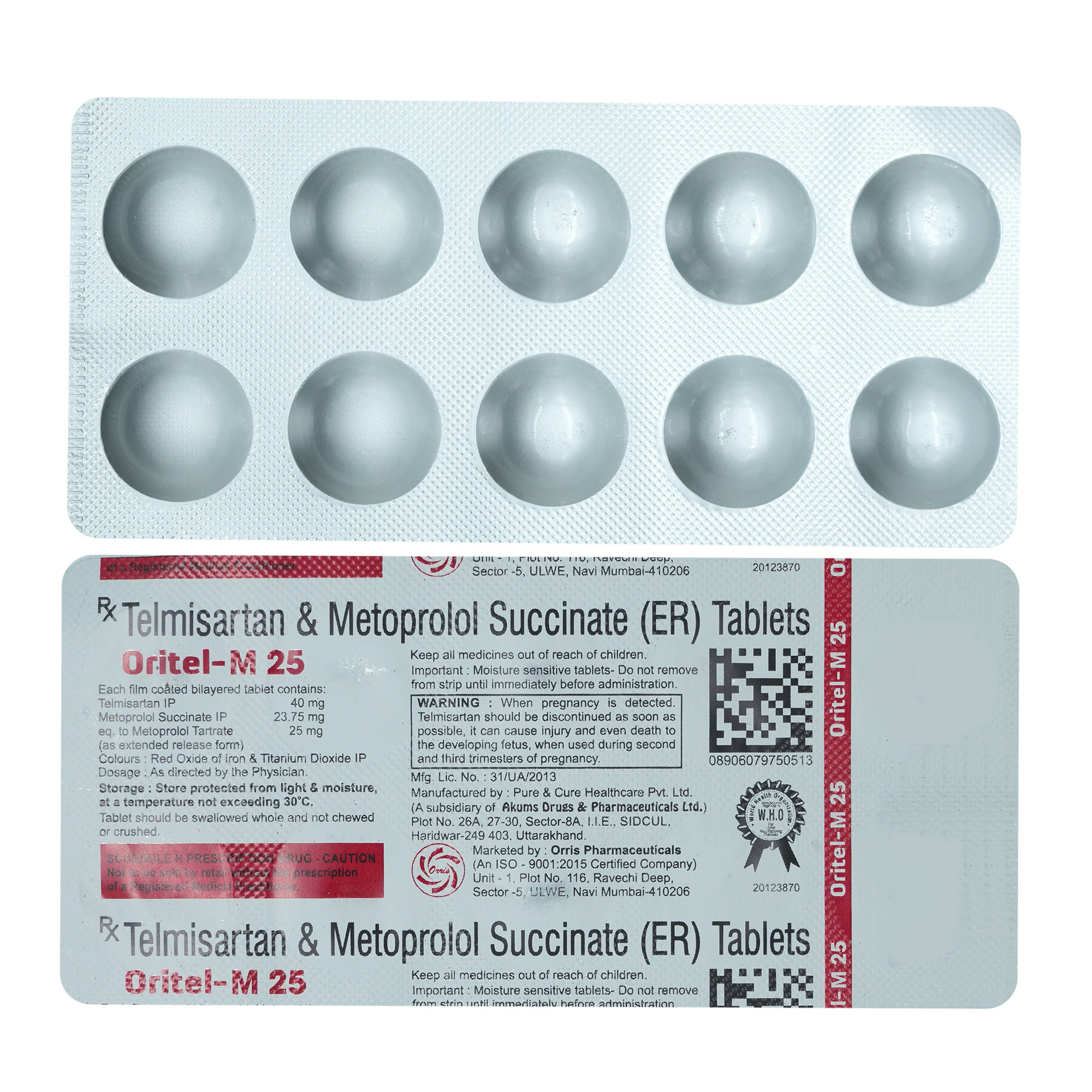 Oritel-M 25 Tablet 10's, Pack of 10 TabletS Oritel-M 25 Tablet 10's, Pack of 10 TabletS
