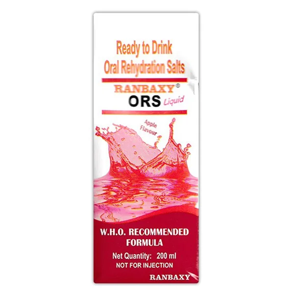 Ranbaxy ORS Apple Flavour Liquid 200 ml, Pack of 1 Liquid
