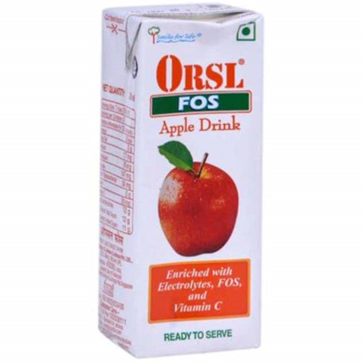 ORSL Fos Apple Drink Liquid 200 ml, Pack of 1 ORSL Fos Apple Drink Liquid 200 ml, Pack of 1