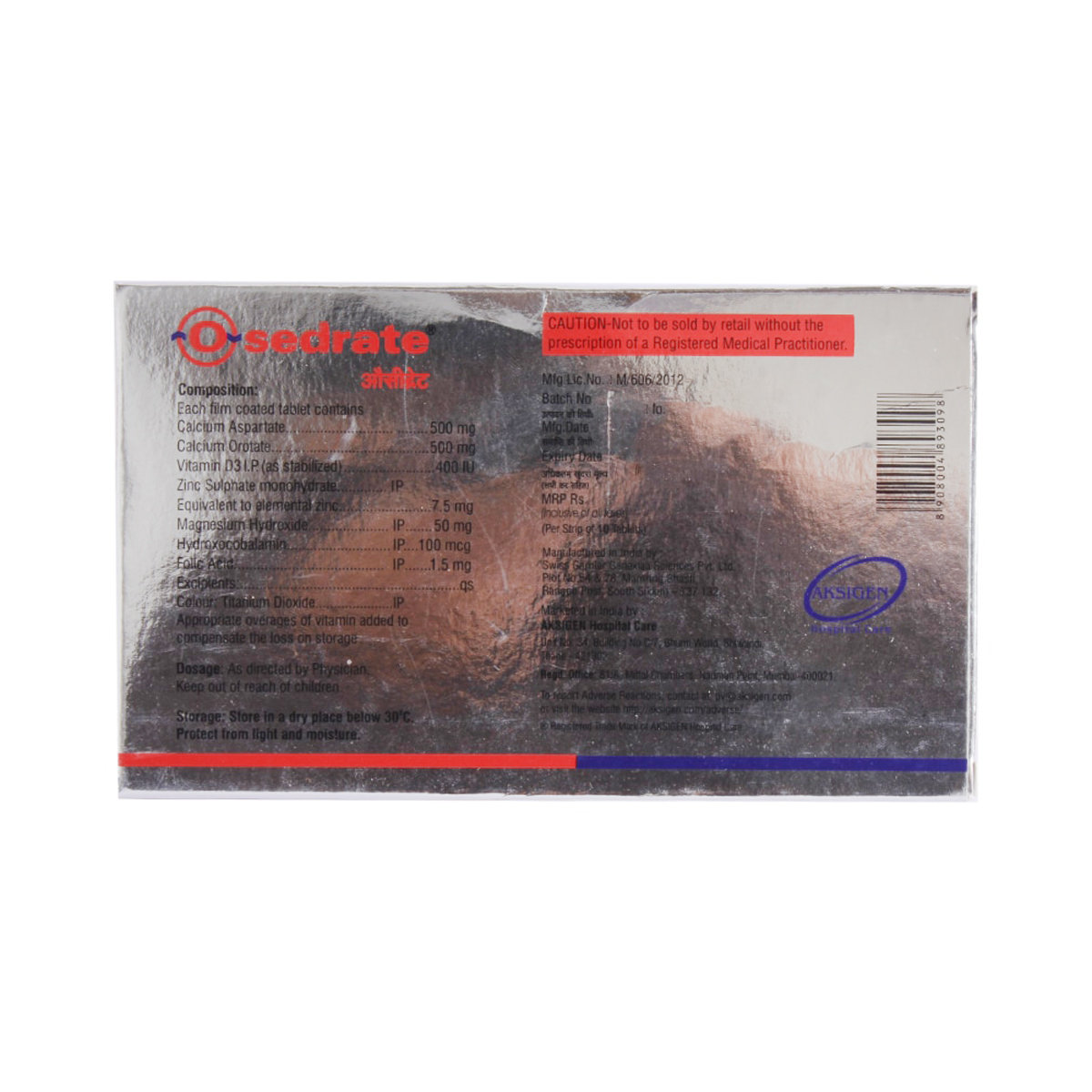 Osedrate Tablet 10's, Pack of 10 TABLETS Osedrate Tablet 10's, Pack of 10 TABLETS