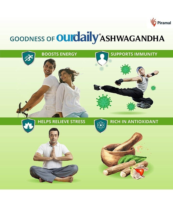 Ourdaily Ashwagandha, 60 Tablets, Pack of 1 Ourdaily Ashwagandha, 60 Tablets, Pack of 1