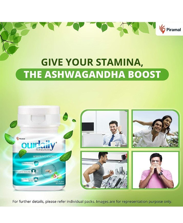 Ourdaily Ashwagandha, 60 Tablets, Pack of 1 Ourdaily Ashwagandha, 60 Tablets, Pack of 1