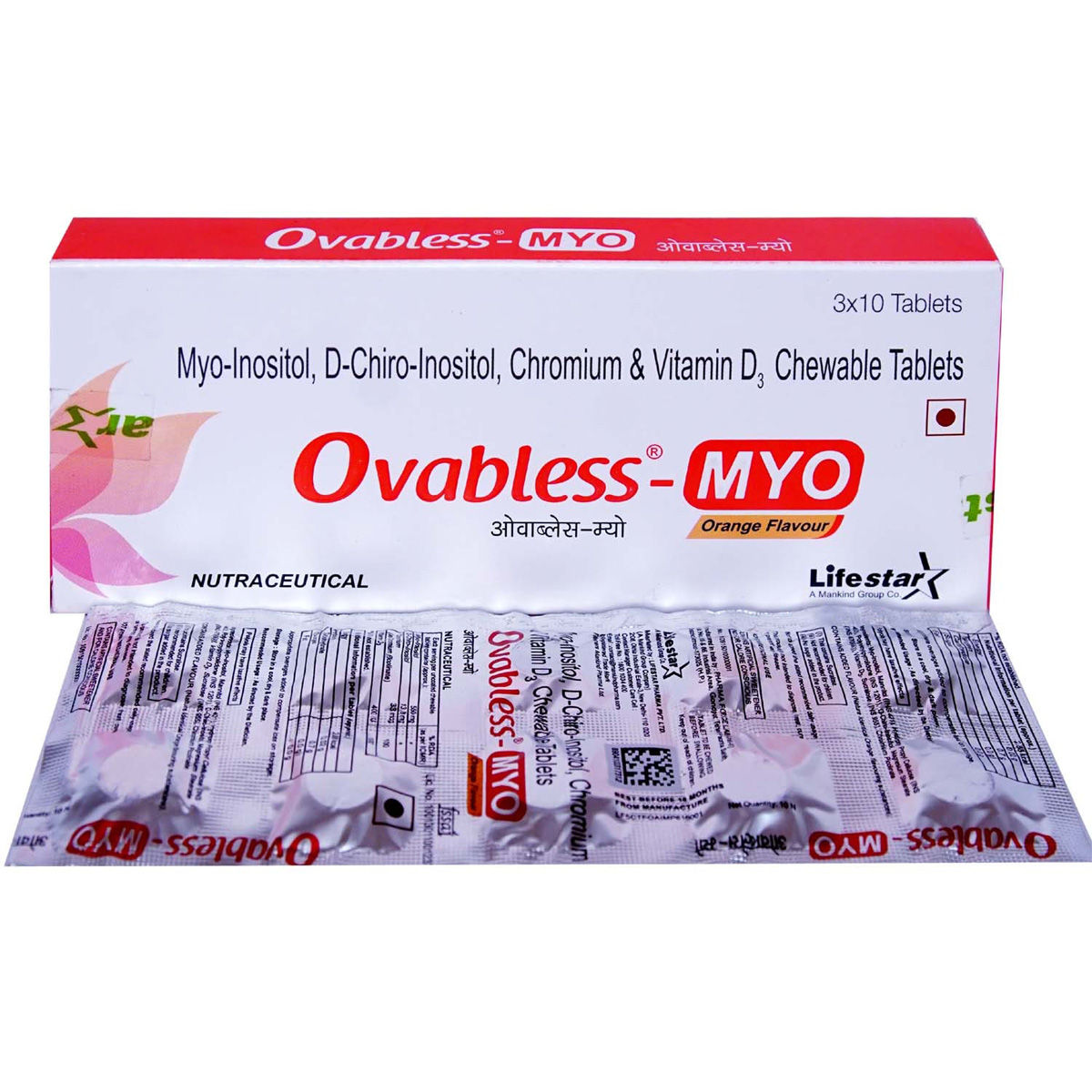 Buy Ovabless-MYO Orange Chewable Tablet 10's Online