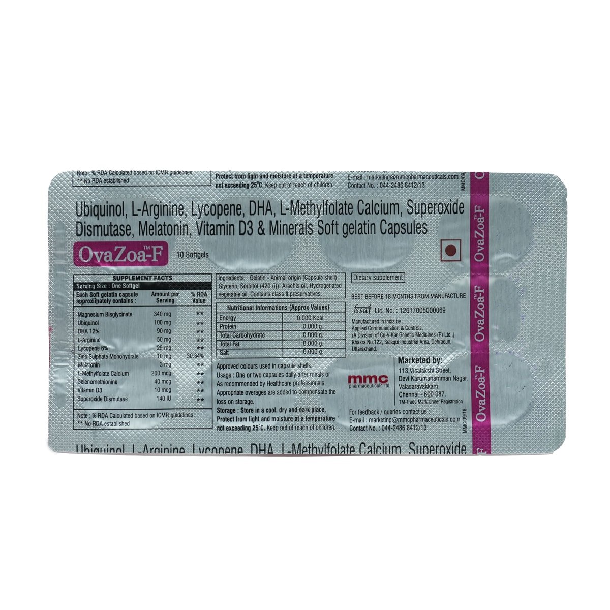 Ovazoa-F Capsule 10's, Pack of 10 Ovazoa-F Capsule 10's, Pack of 10