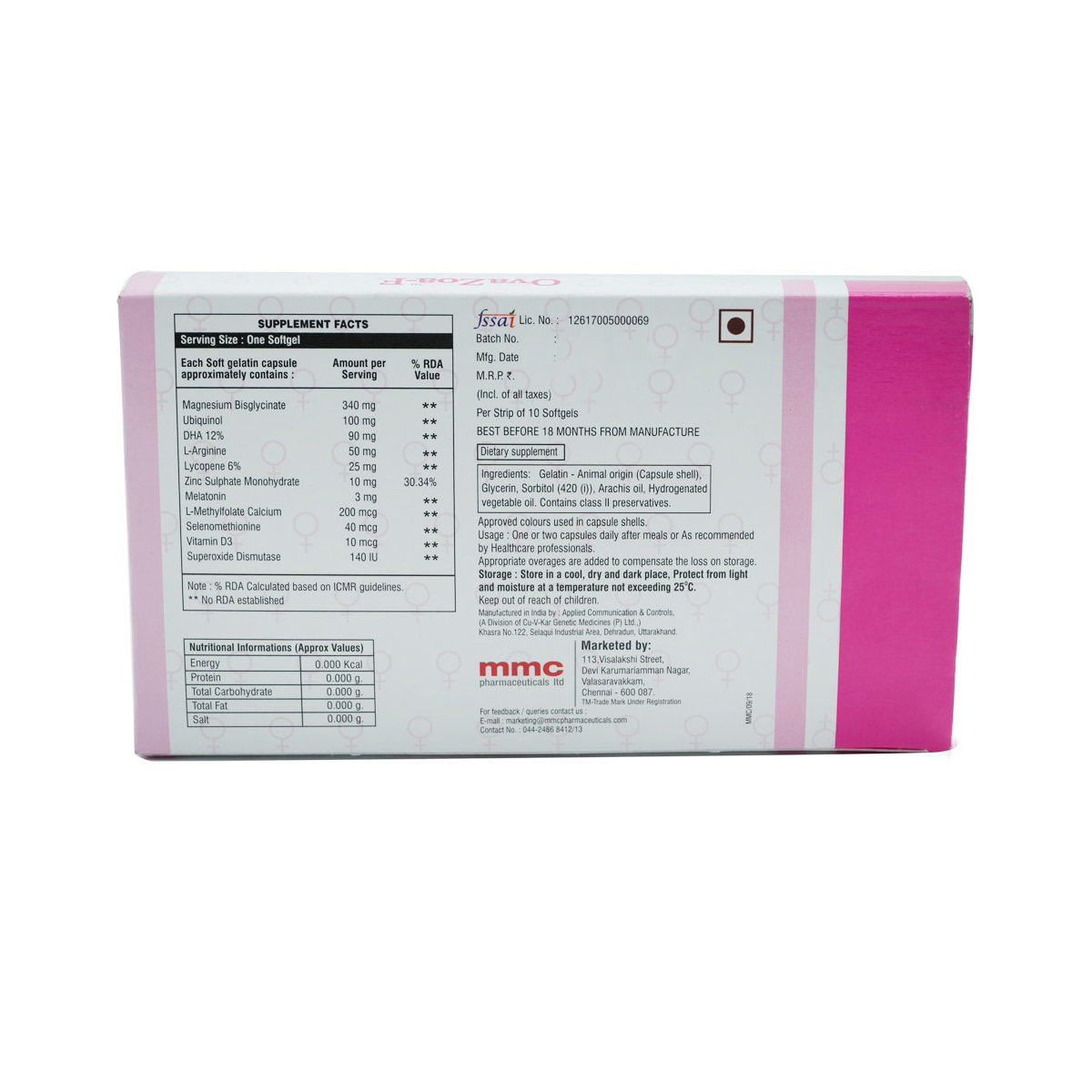 Ovazoa-F Capsule 10's, Pack of 10 Ovazoa-F Capsule 10's, Pack of 10