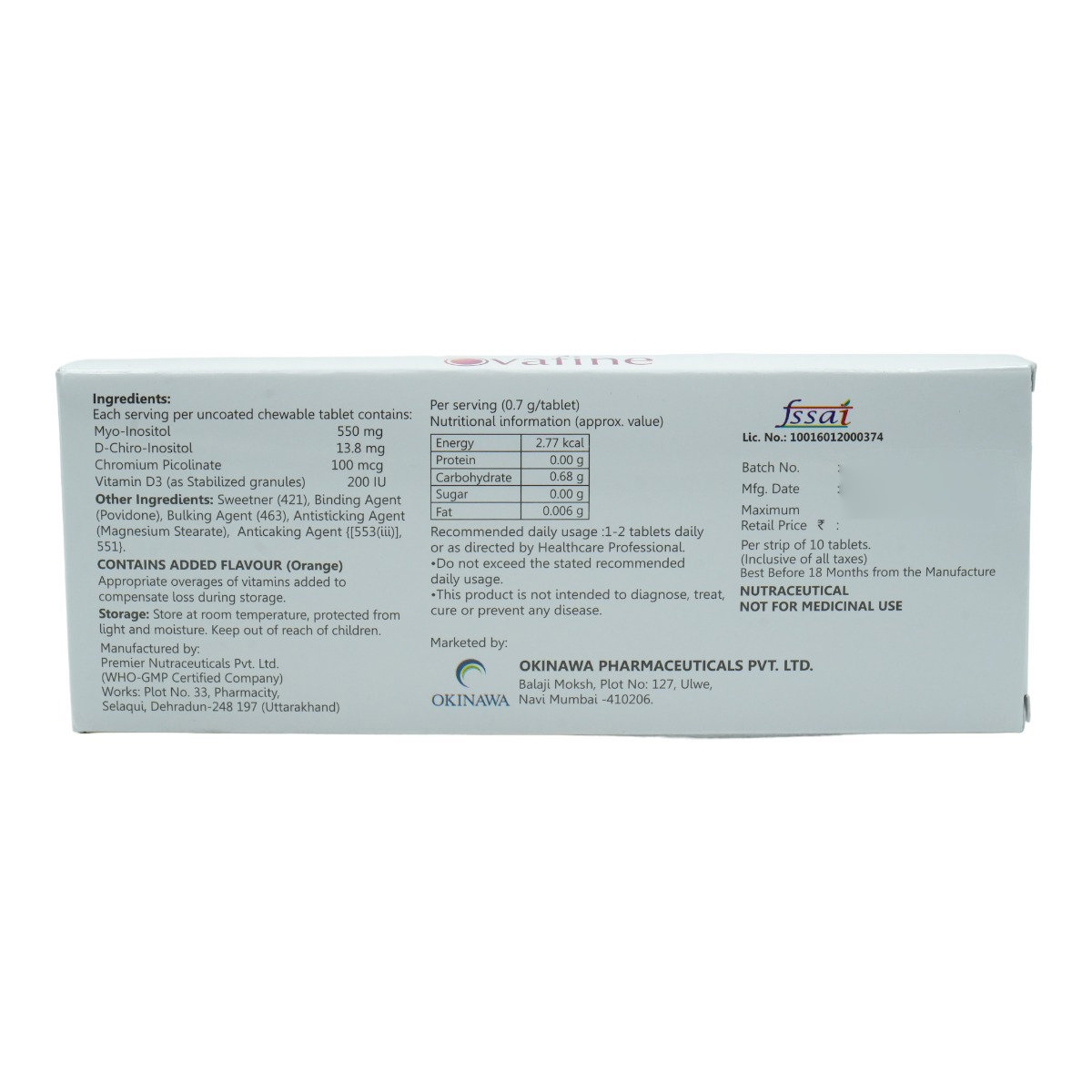 Ovafine Chewable Tablet 10's, Pack of 10 TabletS Ovafine Chewable Tablet 10's, Pack of 10 TabletS