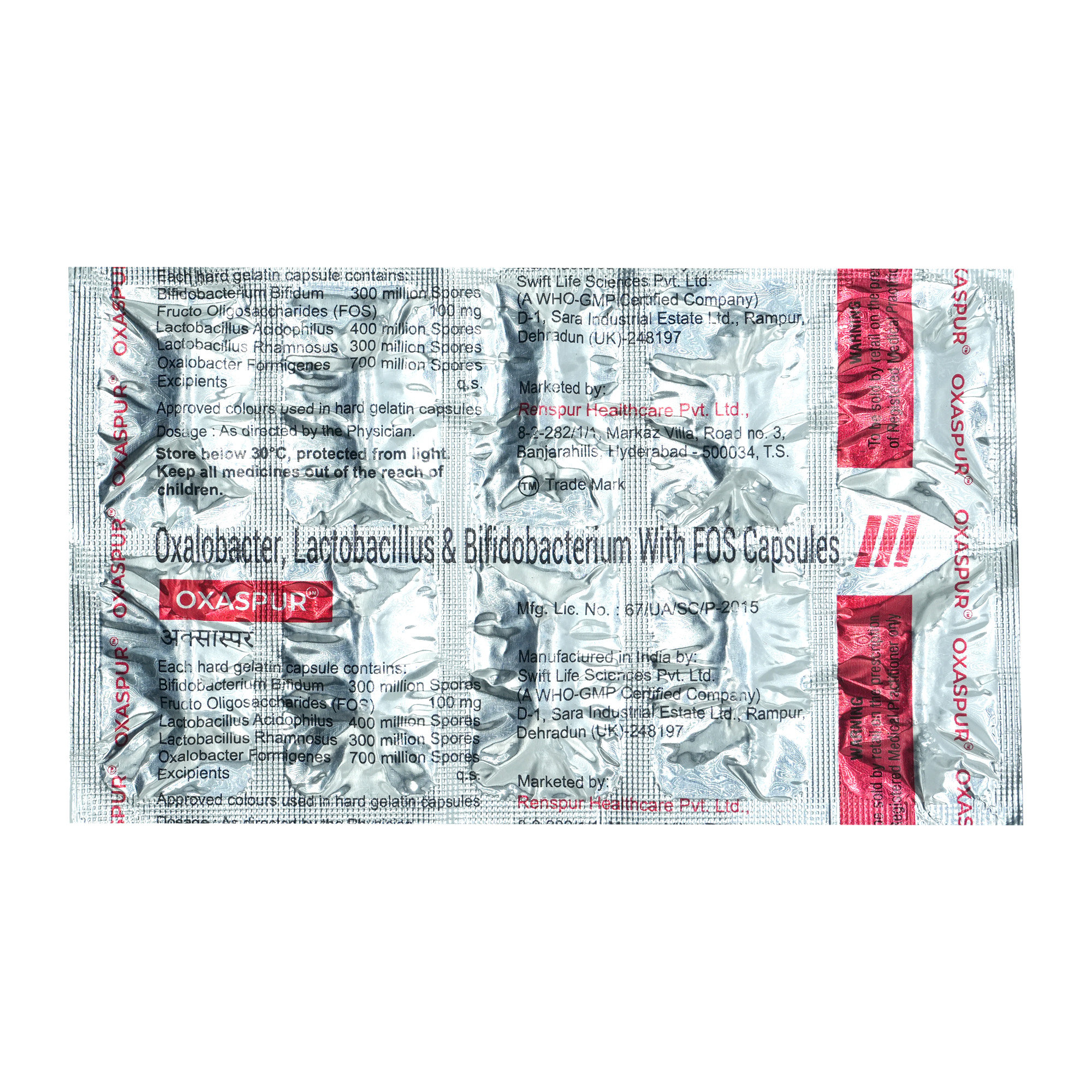 Oxaspur Capsule 10's, Pack of 10 CAPSULES Oxaspur Capsule 10's, Pack of 10 CAPSULES