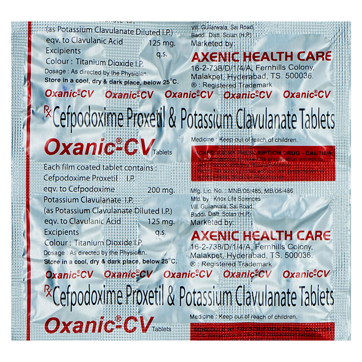 Oxanic-CV Tablet 6's, Pack of 6 TabletS Oxanic-CV Tablet 6's, Pack of 6 TabletS