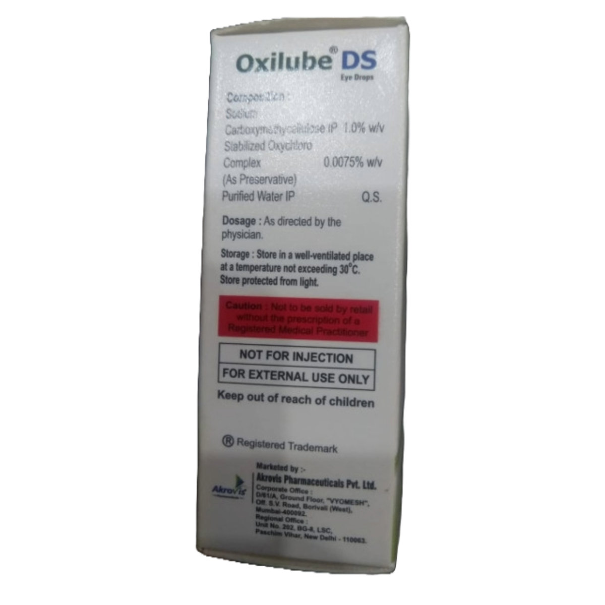 Oxilube DS Eye Drops 10 ml, Pack of 1 EYE DROPS Oxilube DS Eye Drops 10 ml, Pack of 1 EYE DROPS