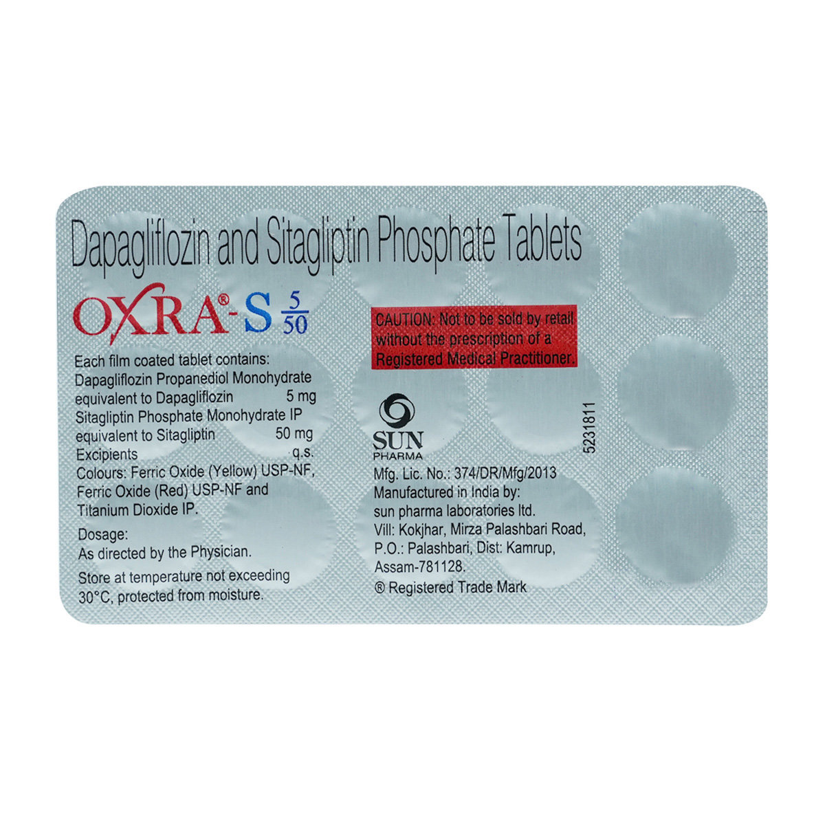 Oxra-S 5/50 mg Tablet 15's, Pack of 15 Oxra-S 5/50 mg Tablet 15's, Pack of 15