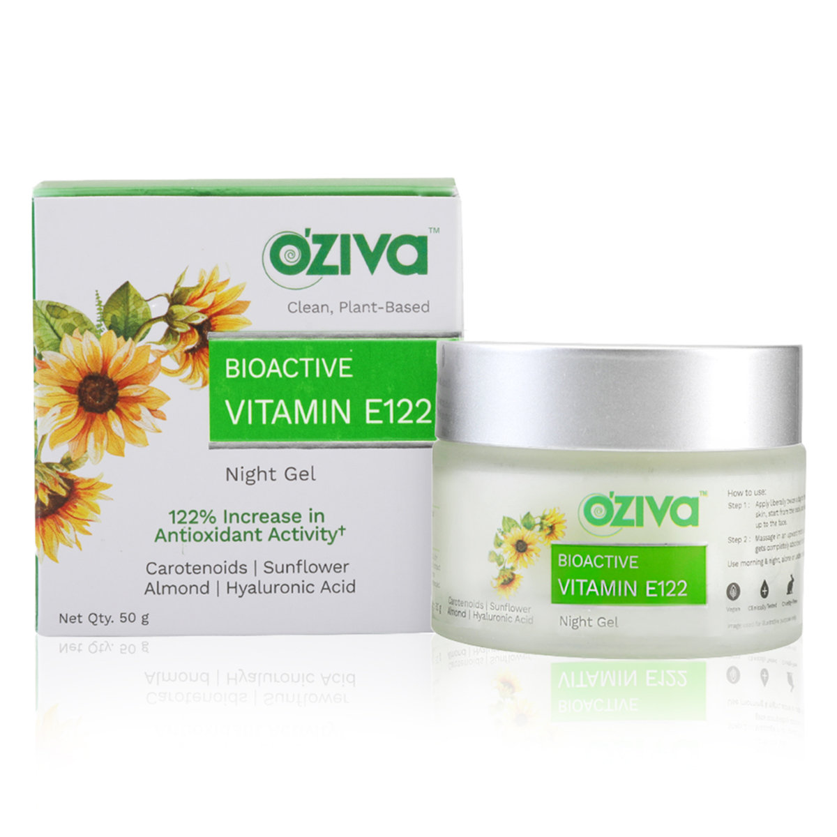 OZiva Bioactive Vitamin E122 Night Gel, 50 gm, Pack of 1 OZiva Bioactive Vitamin E122 Night Gel, 50 gm, Pack of 1