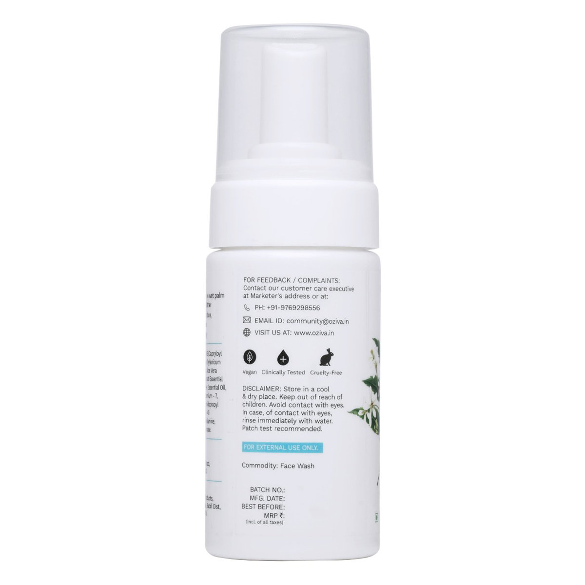 OZiva Phyto Cleanse Anti-Acne Face Wash 100 ml | Ceylon Cinnamon, Neem, Tea Tree | Controls Acne | Maintans Skin pH Balance | For Men & Women | For Oily, Combination, Acne Prone Skin & All Skin Type, Pack of 1 OZiva Phyto Cleanse Anti-Acne Face Wash 100 ml | Ceylon Cinnamon, Neem, Tea Tree | Controls Acne | Maintans Skin pH Balance | For Men & Women | For Oily, Combination, Acne Prone Skin & All Skin Type, Pack of 1