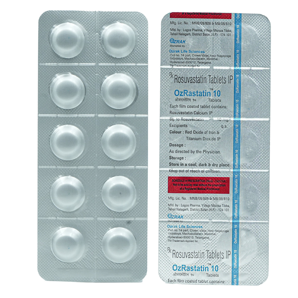 Ozrastatin 10 Tablet 10's, Pack of 10 TABLETS Ozrastatin 10 Tablet 10's, Pack of 10 TABLETS