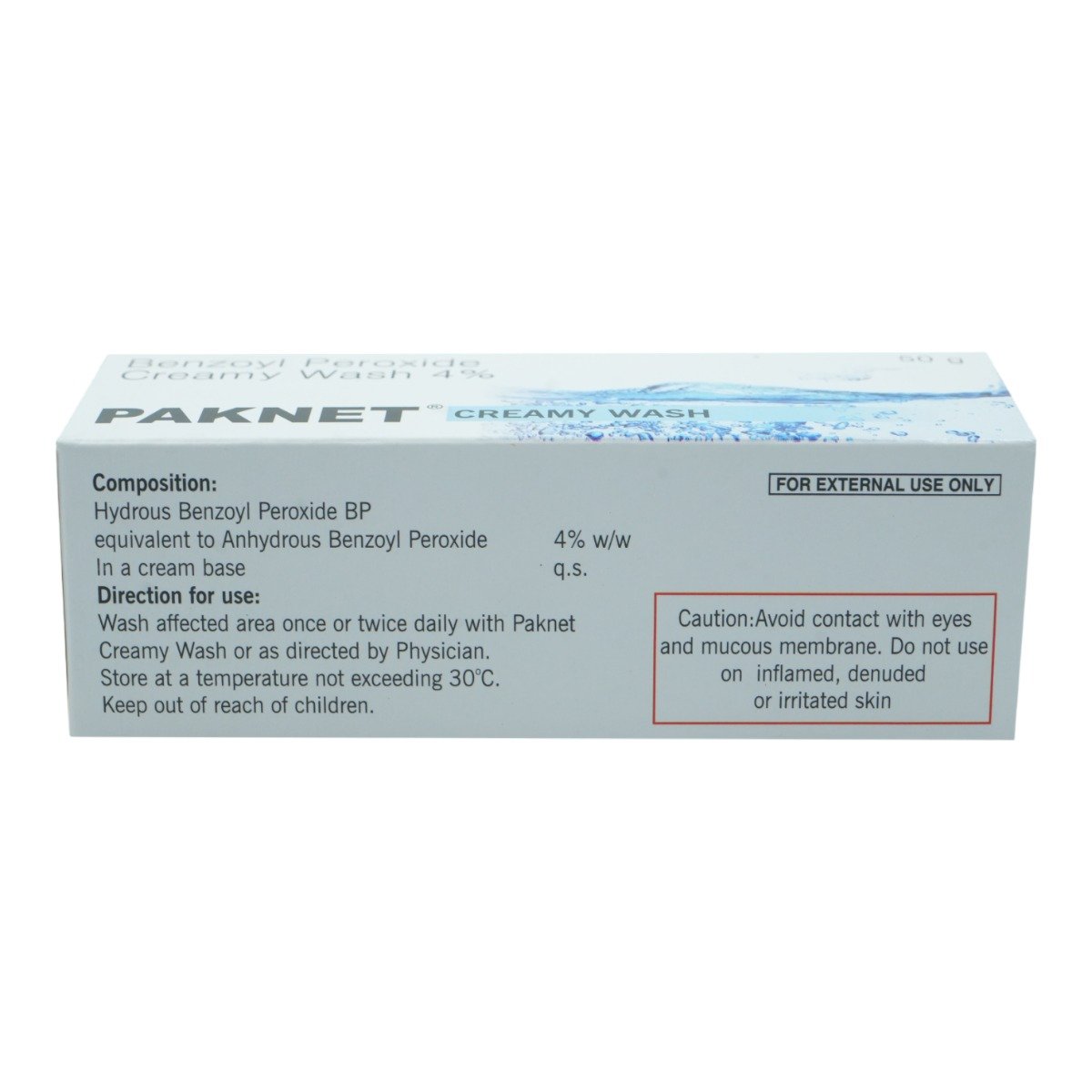 Paknet Creamy Wash 50 gm | Benzoyl Peroxide | For Acne, Pack of 1 CREAM Paknet Creamy Wash 50 gm | Benzoyl Peroxide | For Acne, Pack of 1 CREAM