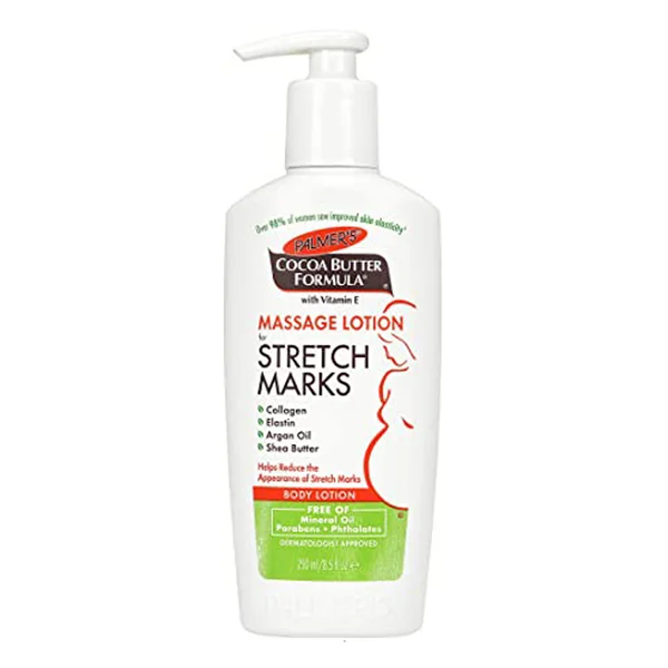 Palmers Cocoa Butter Formula Stretch Marks Massage Lotion 250 ml | Collagen, Elastin, Argan Oil, Shea Butter, Cocoa Butter &amp; Vitamin E | Reduces Stretch Marks |, Pack of 1