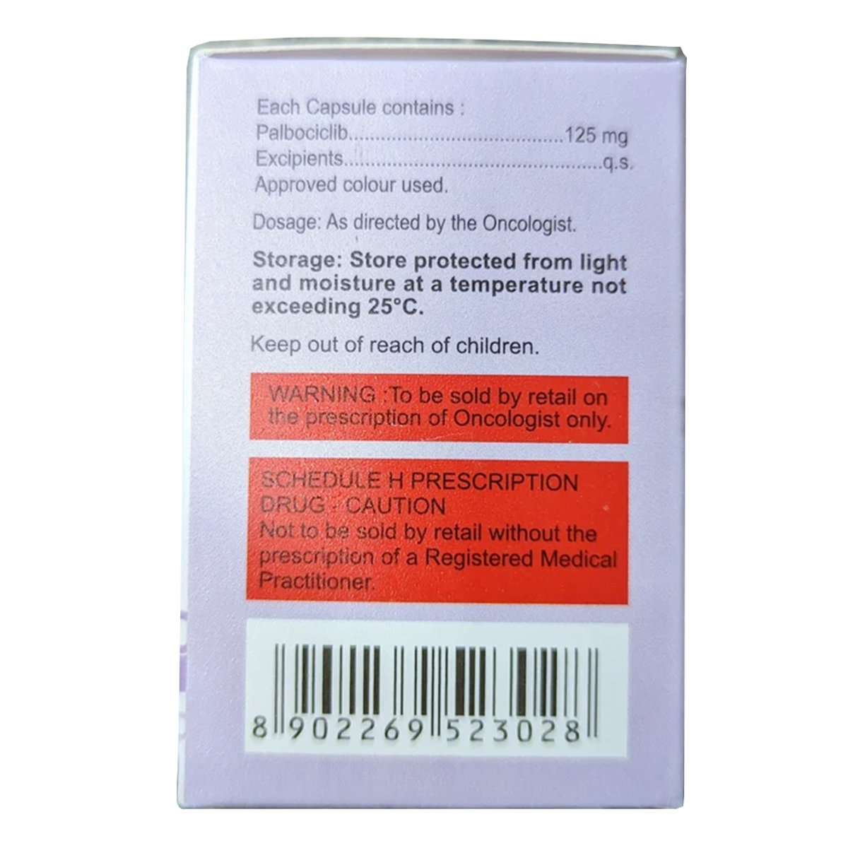 Palbo 125 mg Capsule 21's, Pack of 1 Capsule Palbo 125 mg Capsule 21's, Pack of 1 Capsule