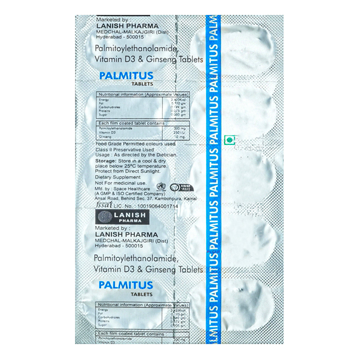 Palmitus Tablet 10's, Pack of 10 Palmitus Tablet 10's, Pack of 10