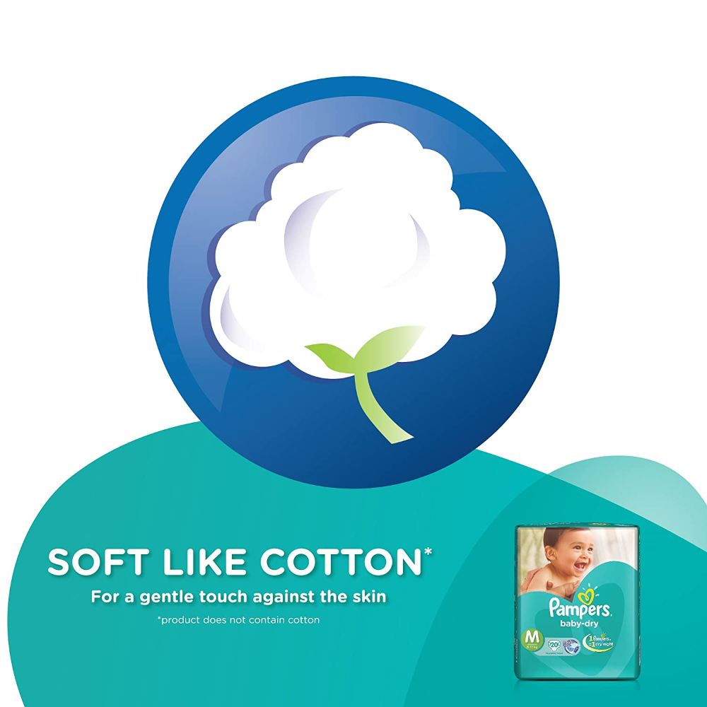 Pampers Baby Dry Diapers Medium, 20 Count, Pack of 1 Pampers Baby Dry Diapers Medium, 20 Count, Pack of 1