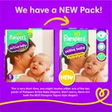 Pampers Active Baby Taped Diapers Medium, 62 Count , Pack of 1