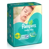 New Pampers Baby-Dry Diaper Pants New Born-Small, 22 Count zaqqqqq, Pack of 1