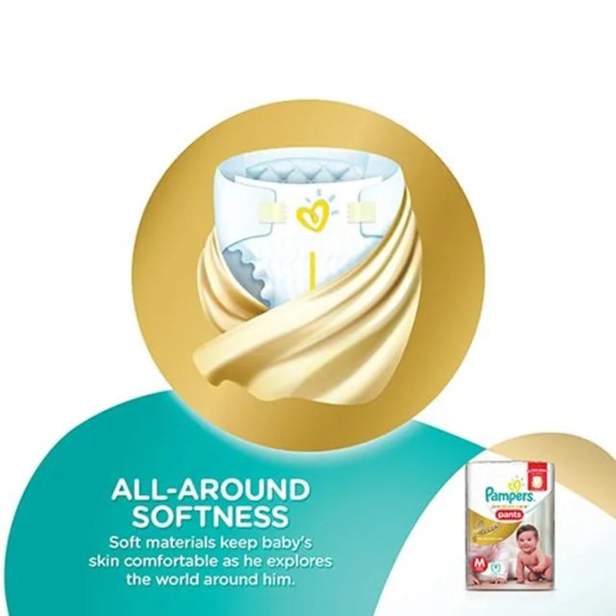 Pampers Premium Care Diaper Pants Medium, 9 Count, Pack of 1 Pampers Premium Care Diaper Pants Medium, 9 Count, Pack of 1