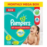 Pampers All Round Protection Diaper Pants Small, 172 Count, Pack of 1