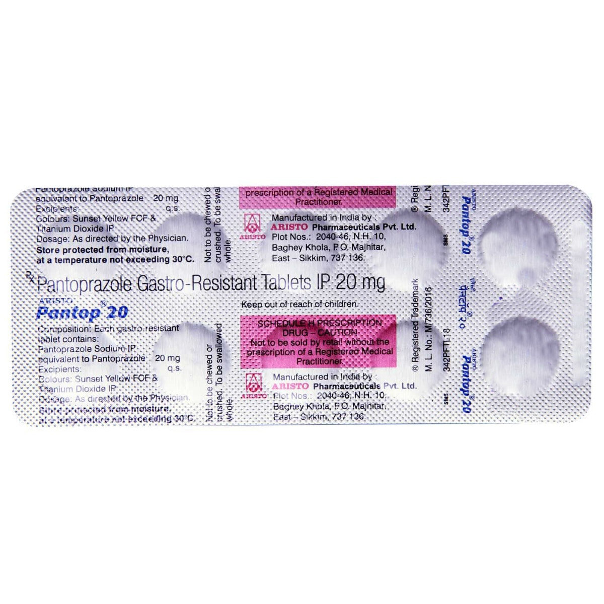 Pantop 20 Tablet 10's, Pack of 10 TABLETS Pantop 20 Tablet 10's, Pack of 10 TABLETS