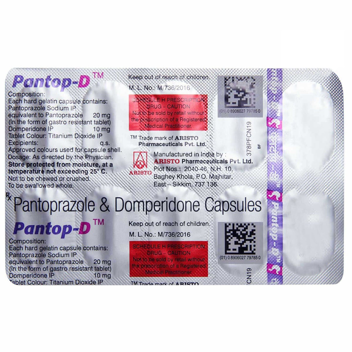 Pantop-D Capsule 10's, Pack of 10 Pantop-D Capsule 10's, Pack of 10