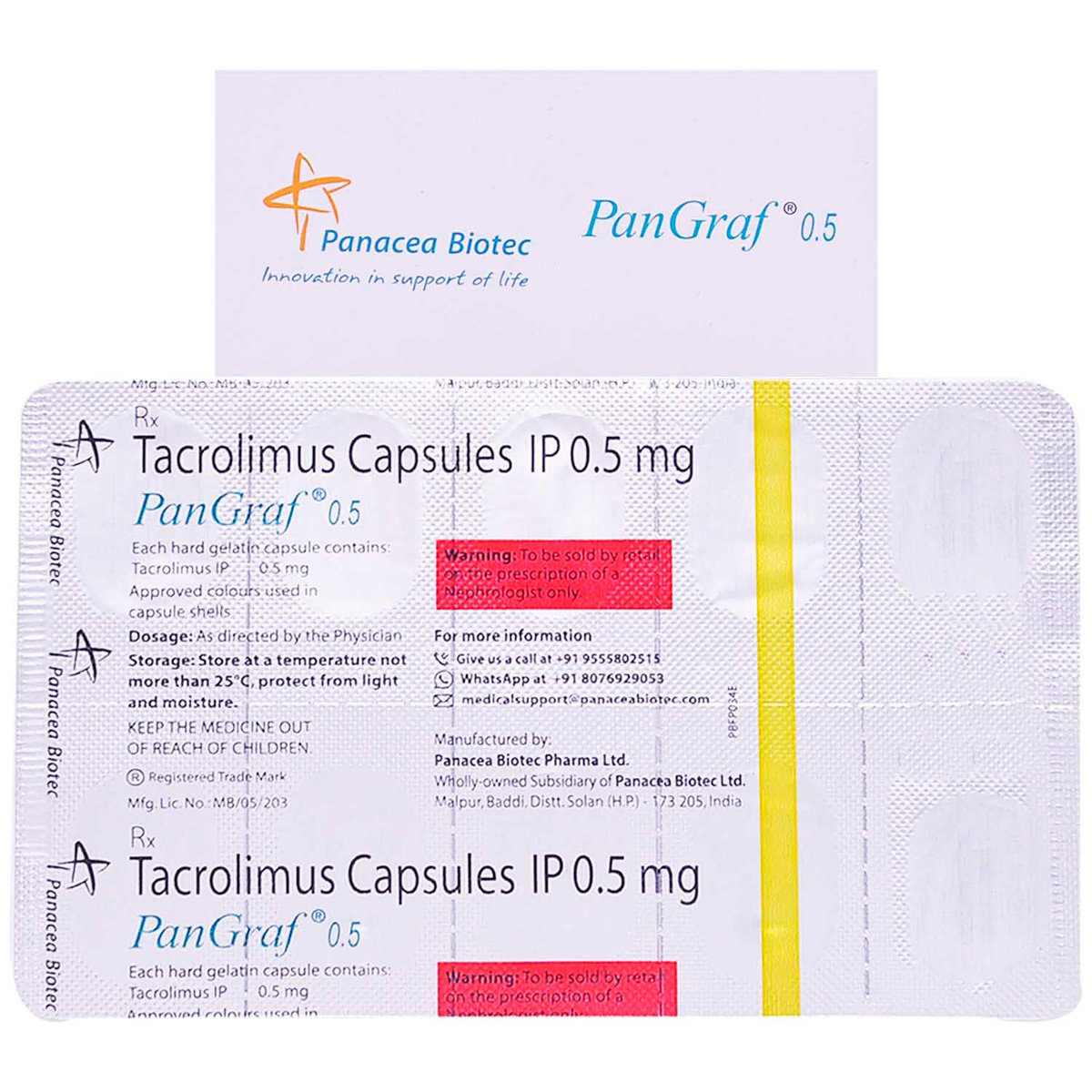 Pangraf 0.5 Capsule 10's, Pack of 10 CAPSULES Pangraf 0.5 Capsule 10's, Pack of 10 CAPSULES