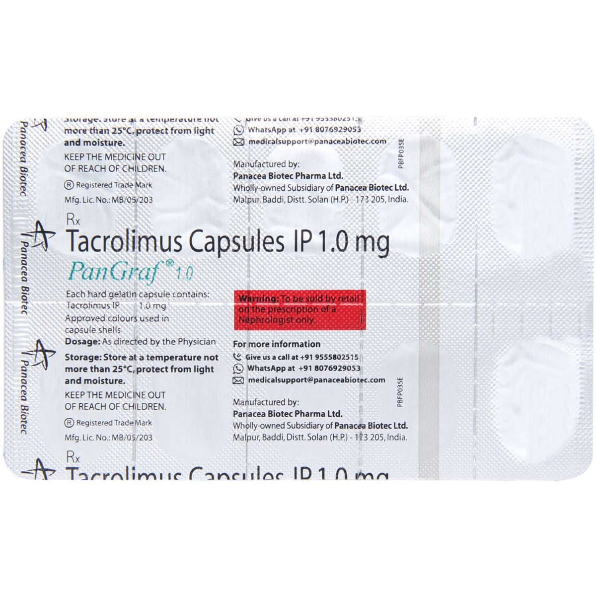 Pangraf 1 Capsule 10's, Pack of 10 CAPSULES Pangraf 1 Capsule 10's, Pack of 10 CAPSULES