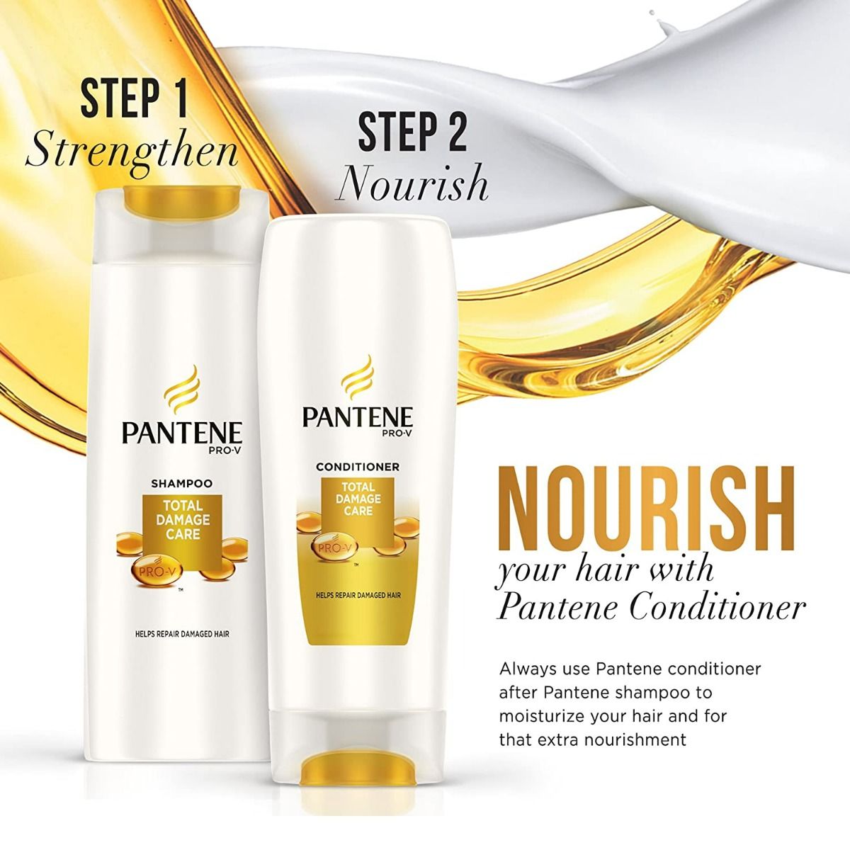 Pantene Pro-V Total Damage Care Shampoo, 80 ml, Pack of 1 Pantene Pro-V Total Damage Care Shampoo, 80 ml, Pack of 1