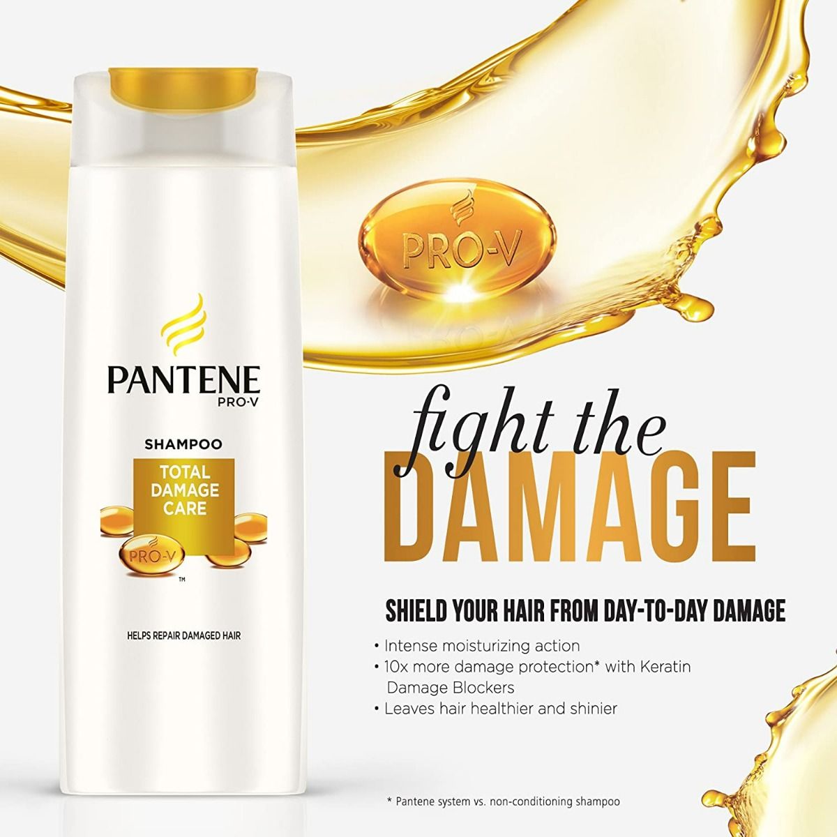 Pantene Pro-V Total Damage Care Shampoo, 80 ml, Pack of 1 Pantene Pro-V Total Damage Care Shampoo, 80 ml, Pack of 1