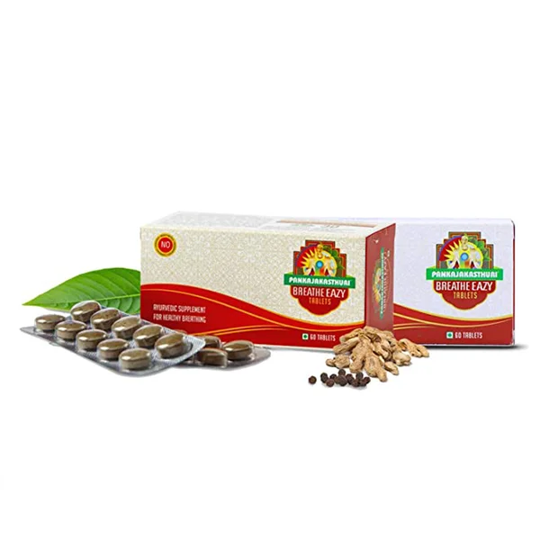 Pankajakasthuri Breathe Eazy, 60 Tablets, Pack of 1