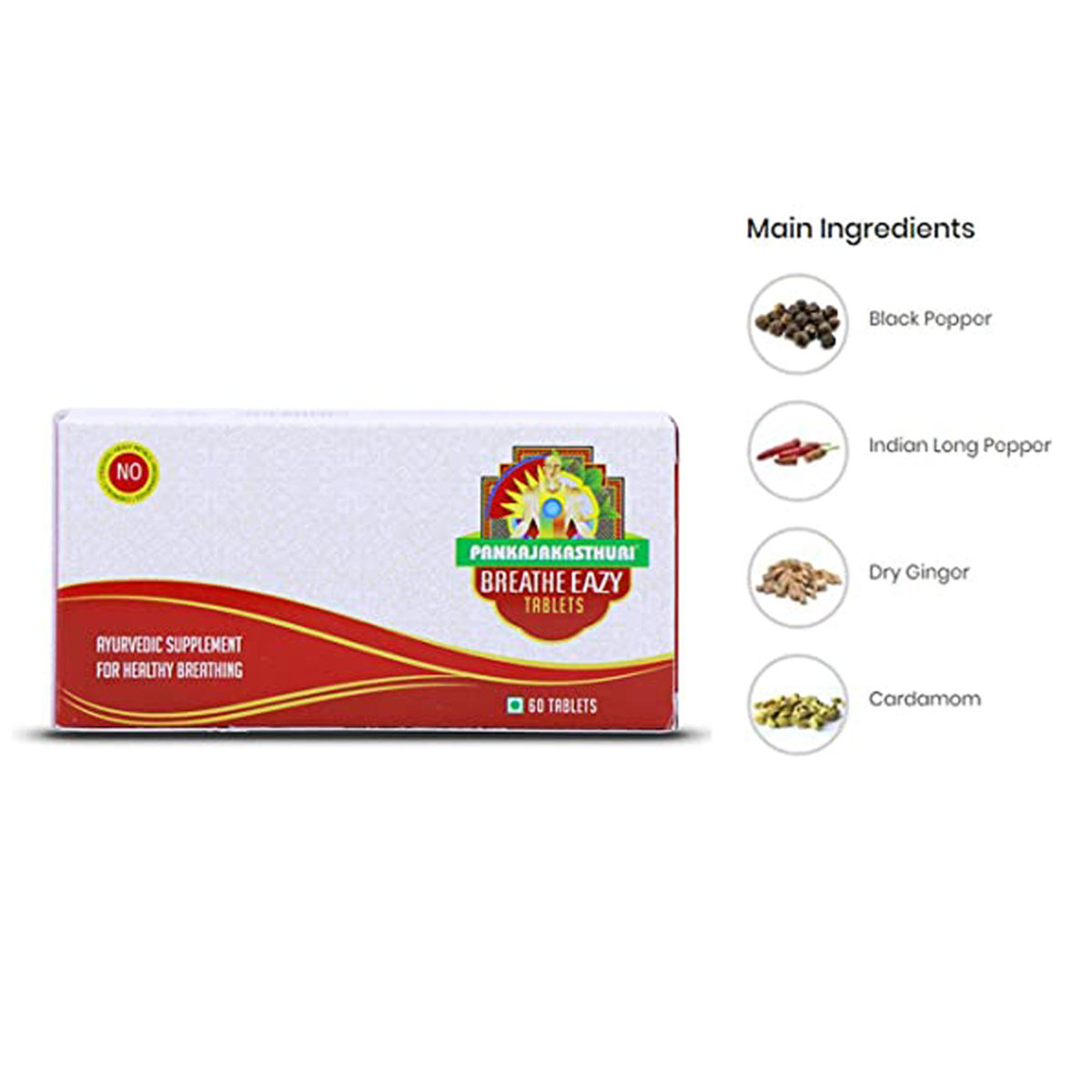 Pankajakasthuri Breathe Eazy, 60 Tablets, Pack of 1 Pankajakasthuri Breathe Eazy, 60 Tablets, Pack of 1