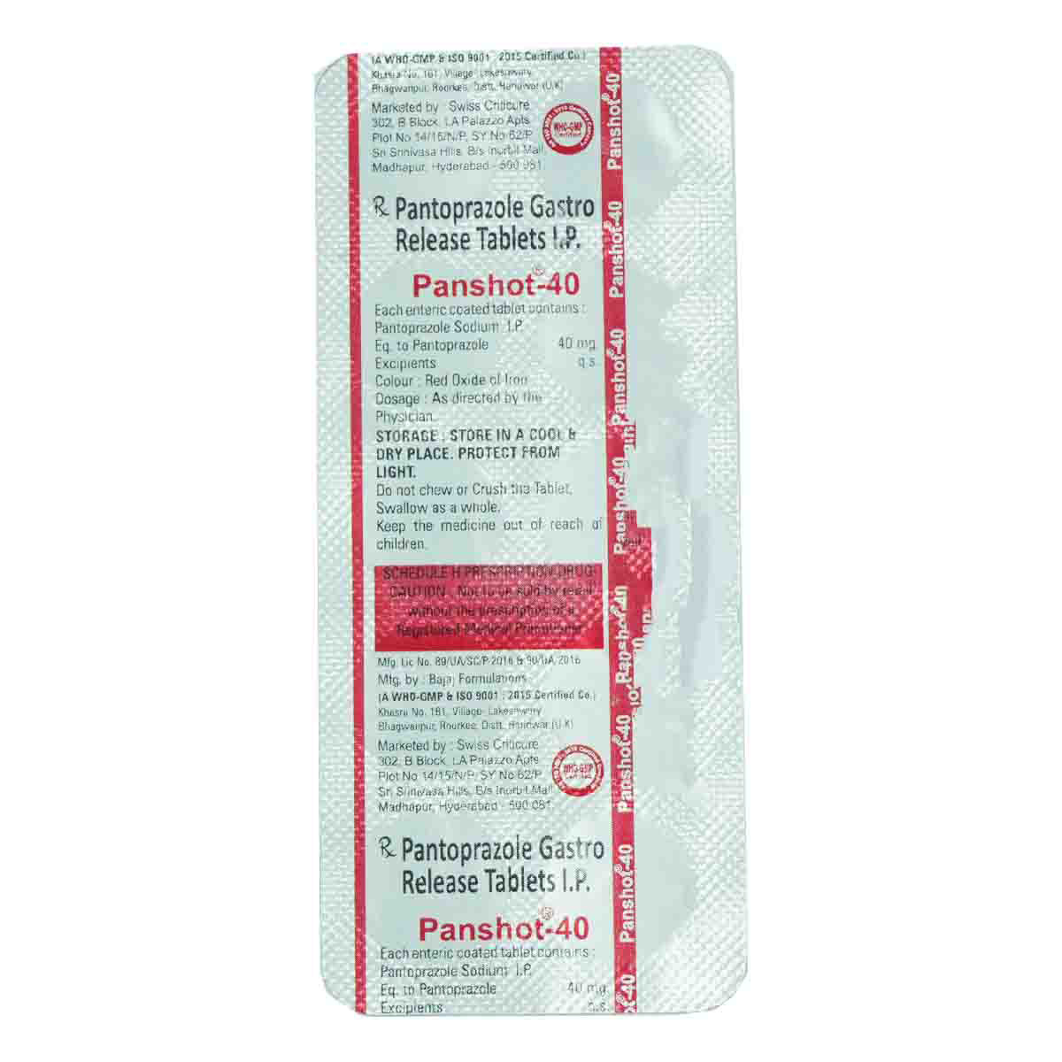 Panshot 40 mg Tablet 10's, Pack of 10 TABLETS Panshot 40 mg Tablet 10's, Pack of 10 TABLETS