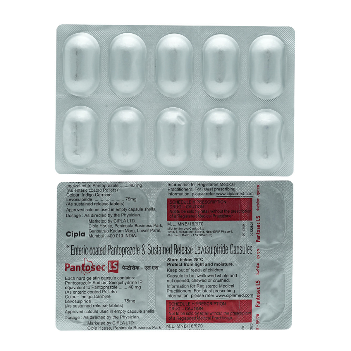 Pantosec LS Capsule 10's, Pack of 10 CAPSULES Pantosec LS Capsule 10's, Pack of 10 CAPSULES