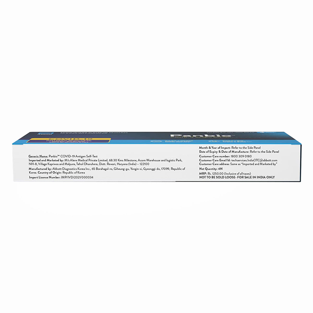 Panbio Covid-19 Antigen Self-Test, 1 Kit, Pack of 1 Panbio Covid-19 Antigen Self-Test, 1 Kit, Pack of 1