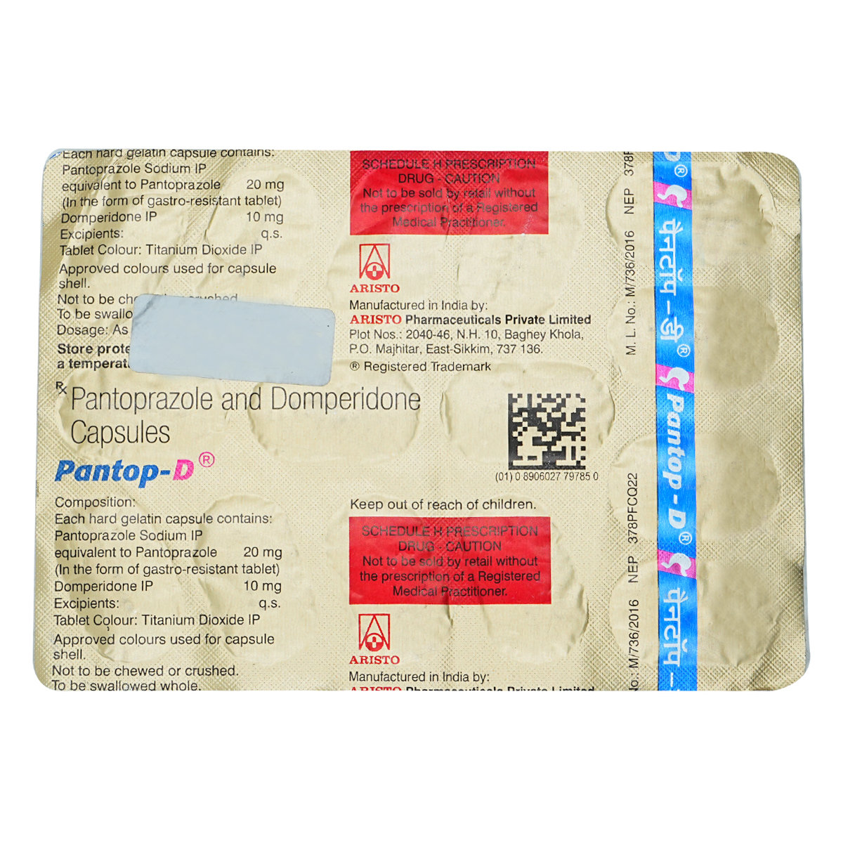 Pantop-D Capsule 15's, Pack of 15 Pantop-D Capsule 15's, Pack of 15