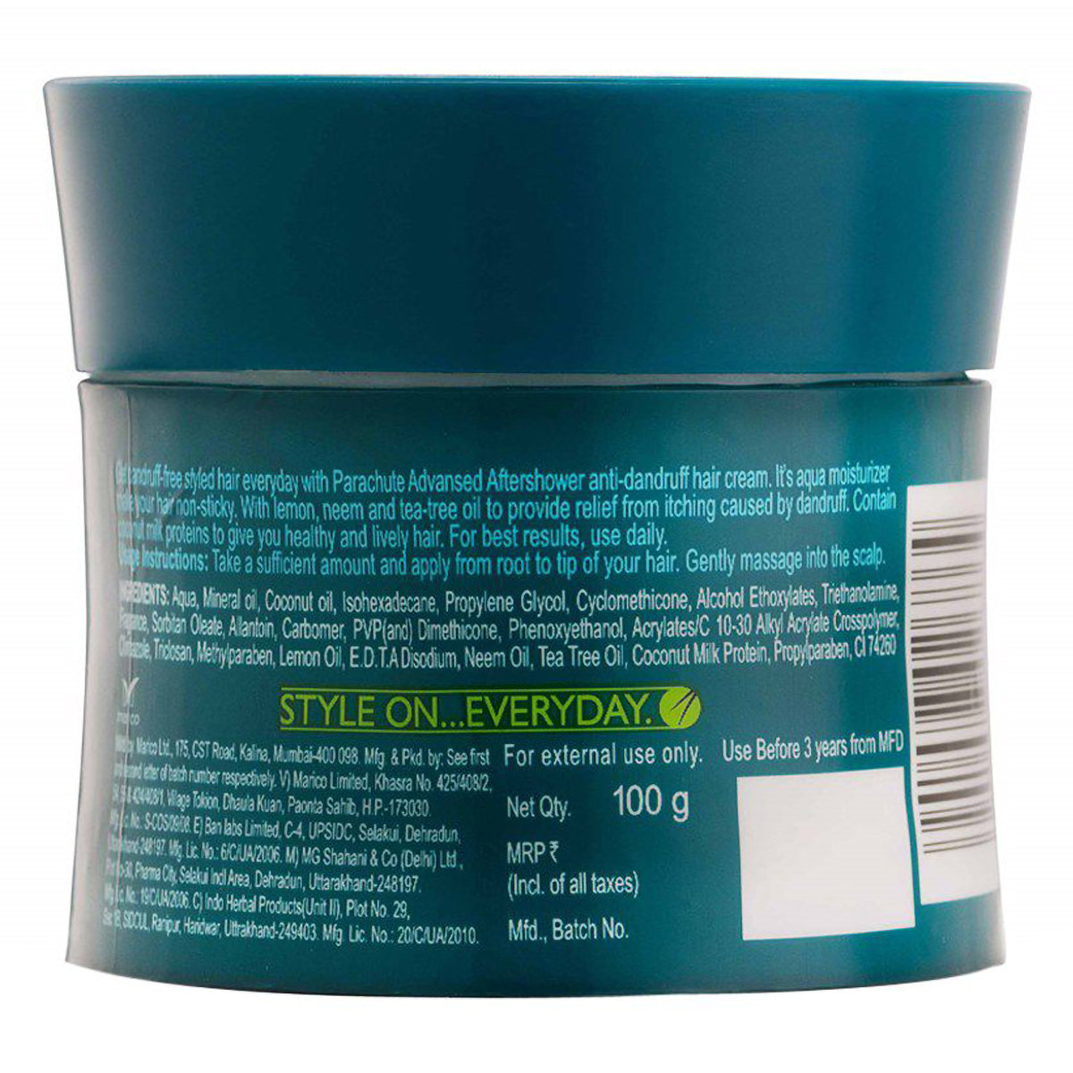 Parachute Advansed After Shower Anti-Dandruff Cream, 100 gm, Pack of 1 Parachute Advansed After Shower Anti-Dandruff Cream, 100 gm, Pack of 1