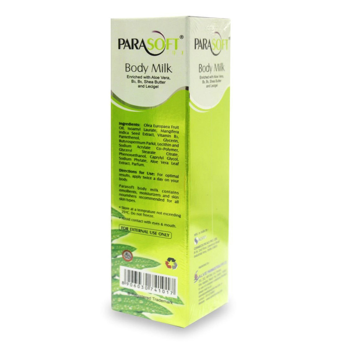 Parasoft Body Milk Lotion 200 ml | With Aloe Vera, Vitamin B3 & B5, Shea Butter, Lecigel | Moisturising & Nourishing Lotion | Treats Acne | For All Skin Type, Pack of 1 Parasoft Body Milk Lotion 200 ml | With Aloe Vera, Vitamin B3 & B5, Shea Butter, Lecigel | Moisturising & Nourishing Lotion | Treats Acne | For All Skin Type, Pack of 1