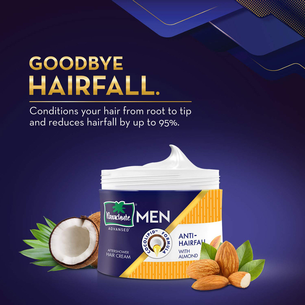 Parachute Advansed Men Anti-Hairfall Hair Cream, 100 gm, Pack of 1 Parachute Advansed Men Anti-Hairfall Hair Cream, 100 gm, Pack of 1