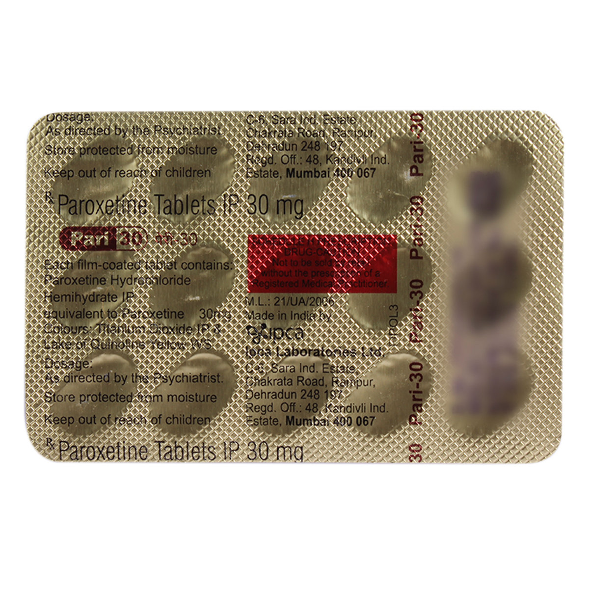 Pari 30 Tablet 15's, Pack of 15 TABLETS Pari 30 Tablet 15's, Pack of 15 TABLETS