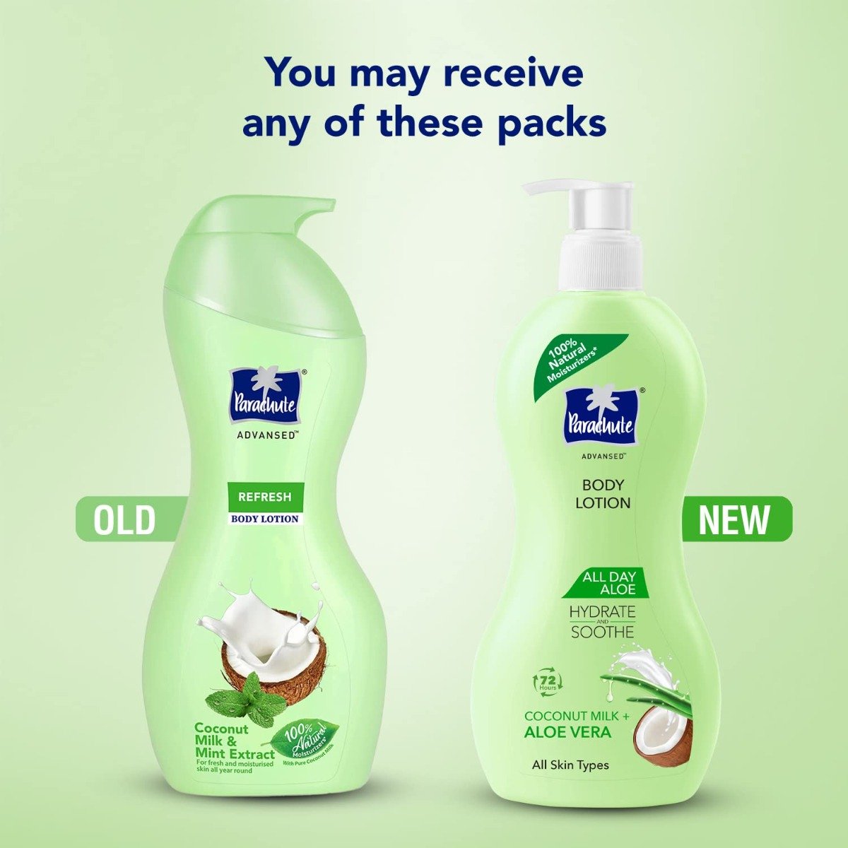 Parachute Advansed All Day Aloe Lotion 400 ml | Cocount Milk & Aloe Vera | Hydrates & Soothes Skin | 72 Hrs Of Moisturization | For All Skin Type, Pack of 1 Parachute Advansed All Day Aloe Lotion 400 ml | Cocount Milk & Aloe Vera | Hydrates & Soothes Skin | 72 Hrs Of Moisturization | For All Skin Type, Pack of 1