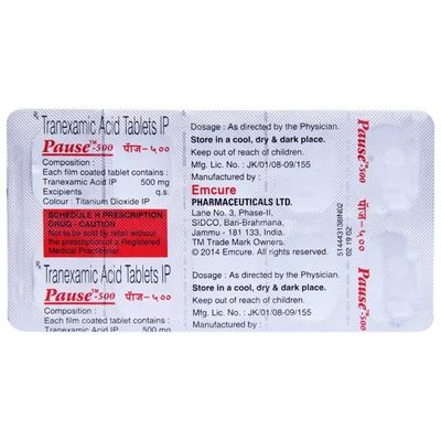 Pause-500 Tablet 10's, Pack of 10 TABLETS