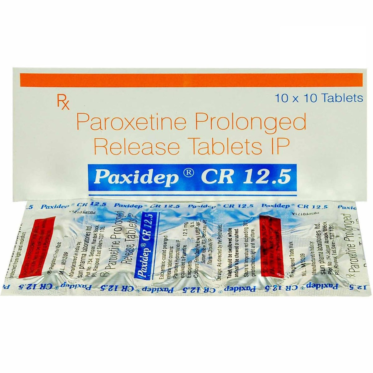 Paxidep CR 12.5 Tablet 10's, Pack of 10 TABLETS Paxidep CR 12.5 Tablet 10's, Pack of 10 TABLETS