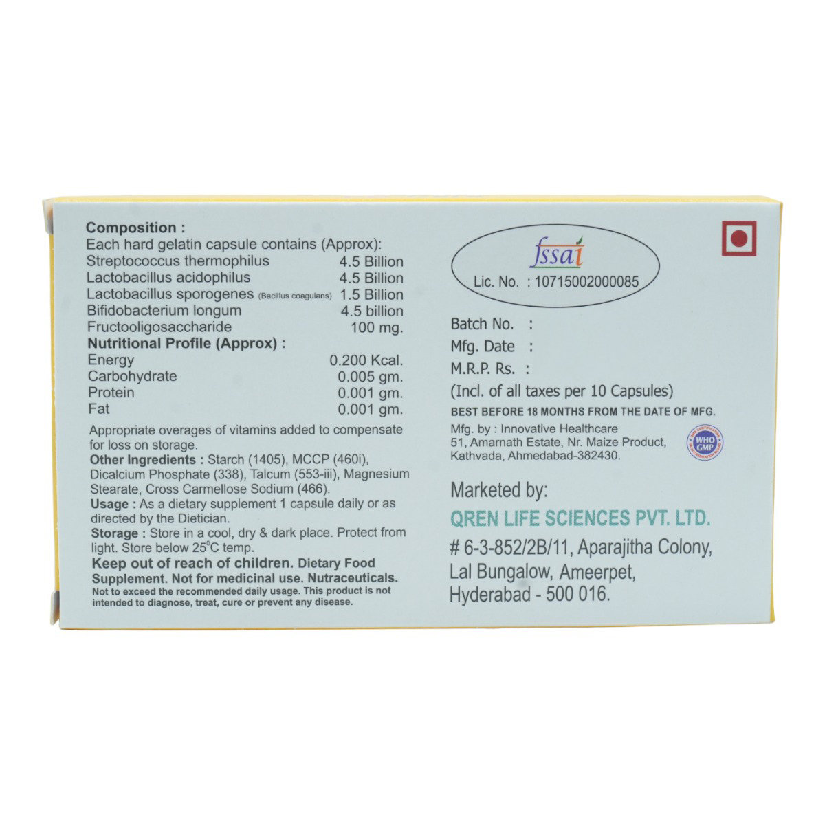 PB-Care Capsule 10's, Pack of 10 CAPSULES PB-Care Capsule 10's, Pack of 10 CAPSULES