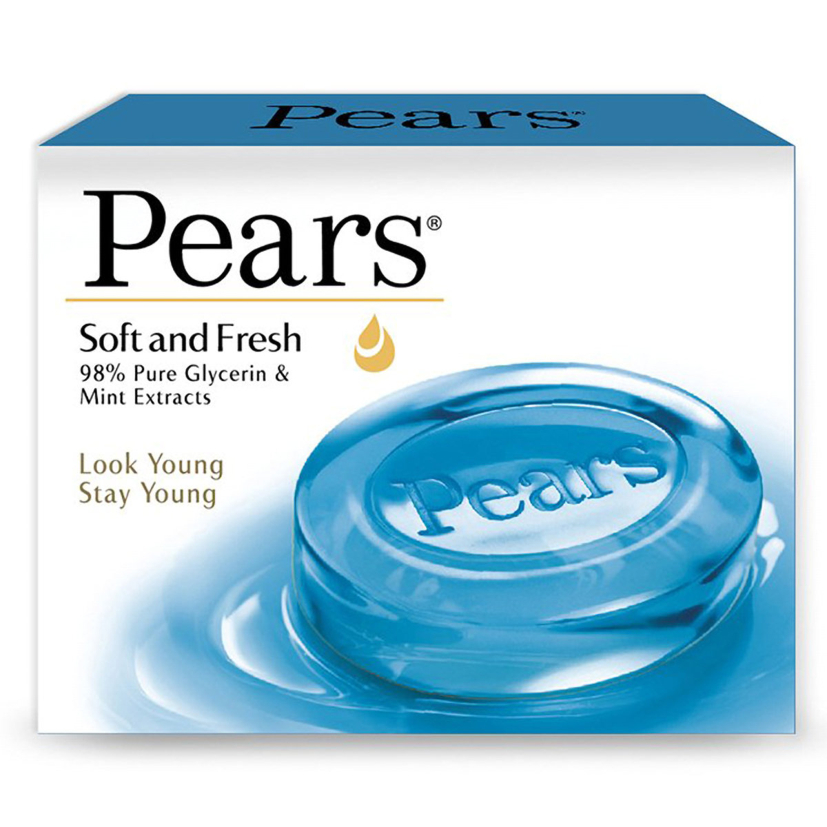 Pears Soft & Fresh Soap 125 gm | 98% Pure Glycerin & Mint Extract | Keeps Skin Refreshed & Moisturised During Harsh Summer, Pack of 1 Pears Soft & Fresh Soap 125 gm | 98% Pure Glycerin & Mint Extract | Keeps Skin Refreshed & Moisturised During Harsh Summer, Pack of 1