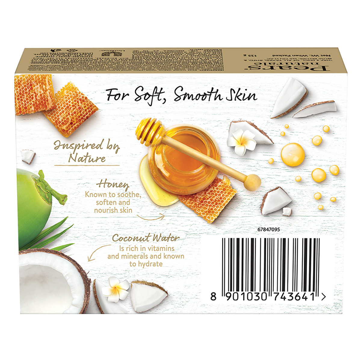Pears Naturale Coconut Water Nourishing Bathing Bar 125 gm | Honey & Coconut Water | Hydrates, Soothes & Nourishes Skin, Pack of 1 Pears Naturale Coconut Water Nourishing Bathing Bar 125 gm | Honey & Coconut Water | Hydrates, Soothes & Nourishes Skin, Pack of 1